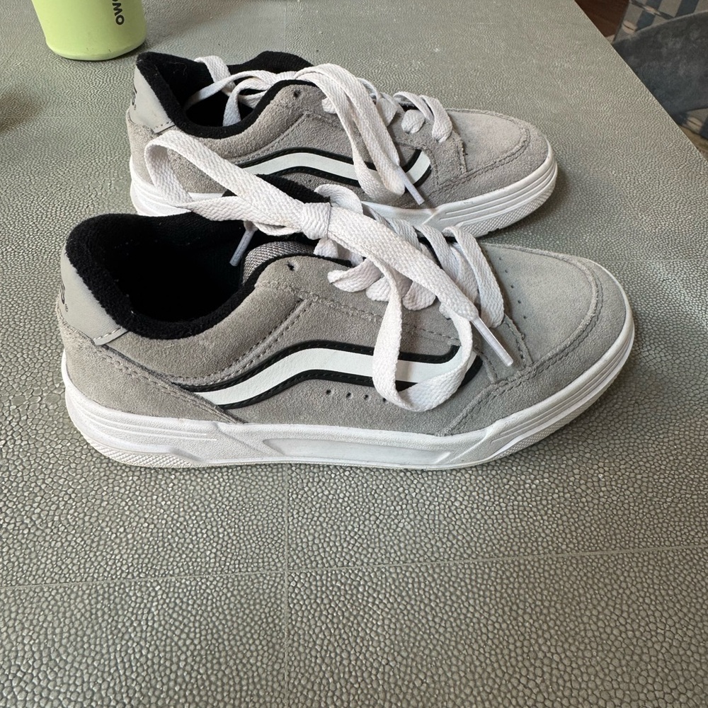 Kids Grey Suede Lace-Up Vans